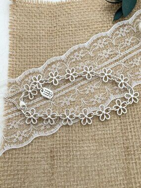 James Avery Daisy Charm Bracelet Sterling Silver Flower Link Bracelet